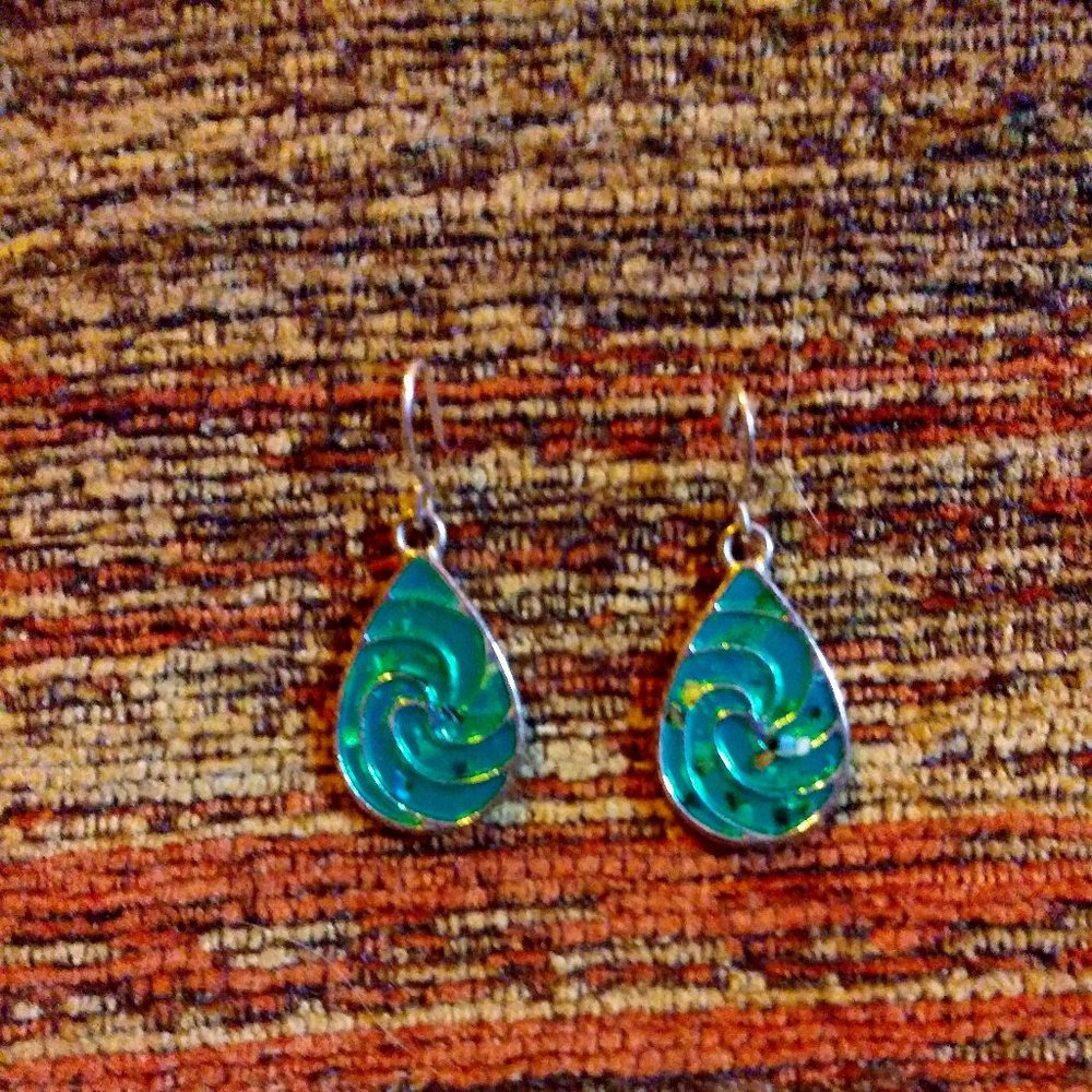 'Moon Tides' Turquoise Earrings